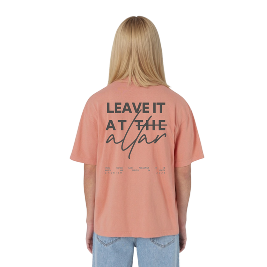 Leave it at the Altar Coral Tee